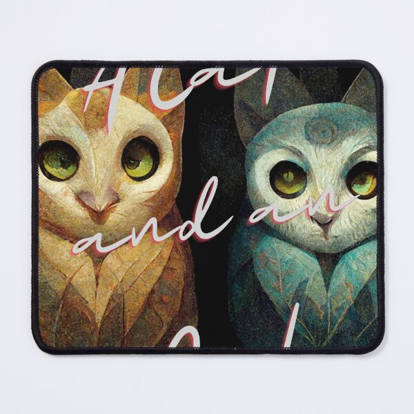 Item preview, A cat and an owl designed and sold by DZepcan.