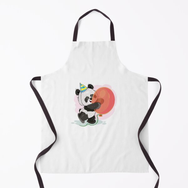 Item preview, Cartoon little panda.Happy birthday.Red balloon. designed and sold by Fufustyle.
