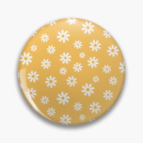 Item preview, Stylized Daisies Surface Pattern on Mustard Yellow designed and sold by Ceyda Bolat.