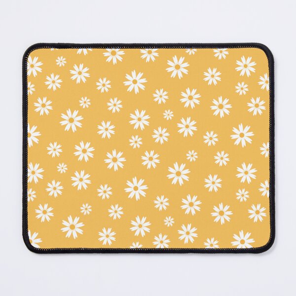 Item preview, Stylized Daisies Surface Pattern on Mustard Yellow designed and sold by Ceyda Bolat.
