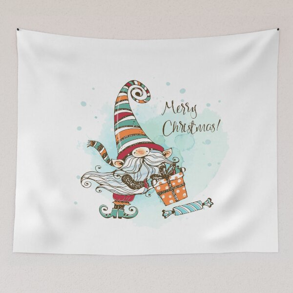 Item preview, Lindos gnomos nórdicos de vacaciones con sombrero con acuarela de regalo - Navidad - Navidad - Invierno designed and sold by MLA-Artwork.