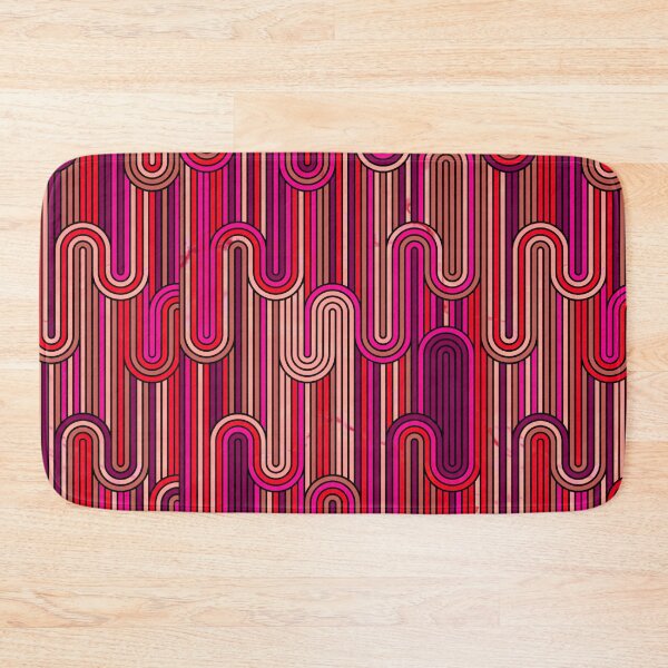 Item preview, Retro Wavy Stripes - Orange Pink designed and sold by SilverPegasus.