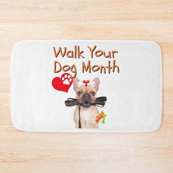 Item preview, Walk Your Dog Month Cute Frenchie With Leash Design designed and sold by EarthArtDesigns.