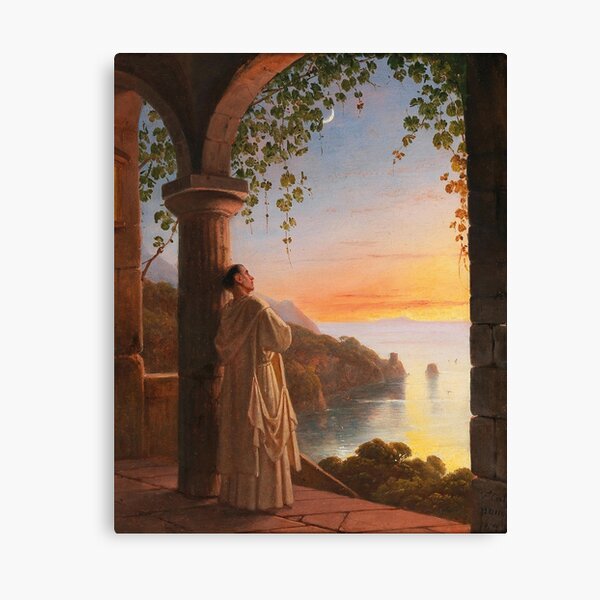 Item preview, Monk in the Cloister on the Island of Capri | Franz Ludwig Catel | 1843 Landscape Art designed and sold by CJET.