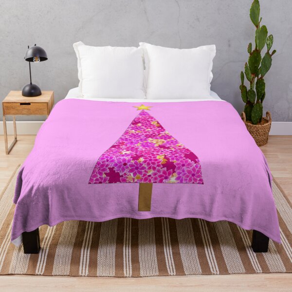 Item preview, Magenta Floral Modern Christmas Tree designed and sold by Marymarice.