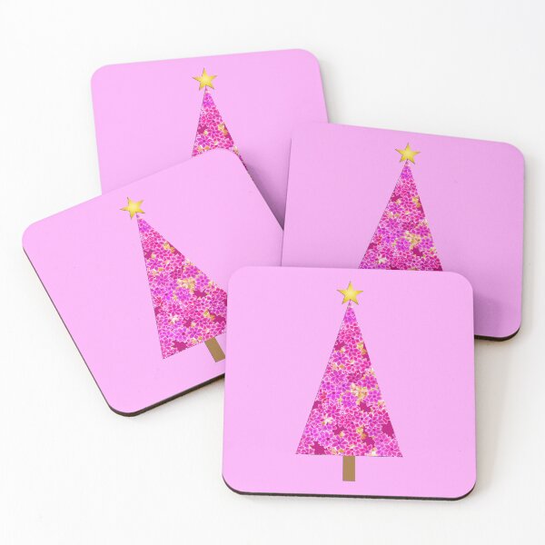 Item preview, Magenta Floral Modern Christmas Tree designed and sold by Marymarice.