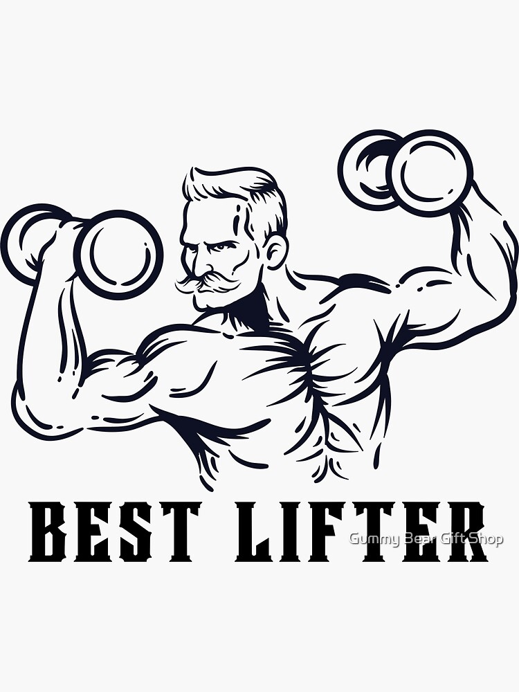 "Best Lifter Bodybuilder Gym Quote" Sticker for Sale by KingdomPen