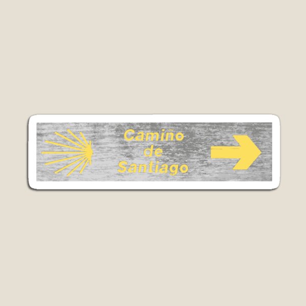 Artikel-Vorschau von Straßenschild El Camino in der Nähe von Santiago de Compostela, designt und verkauft von Caminovi.