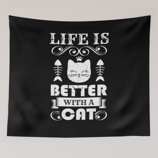 Item preview, Life is better with a cat designed and sold by mandover.