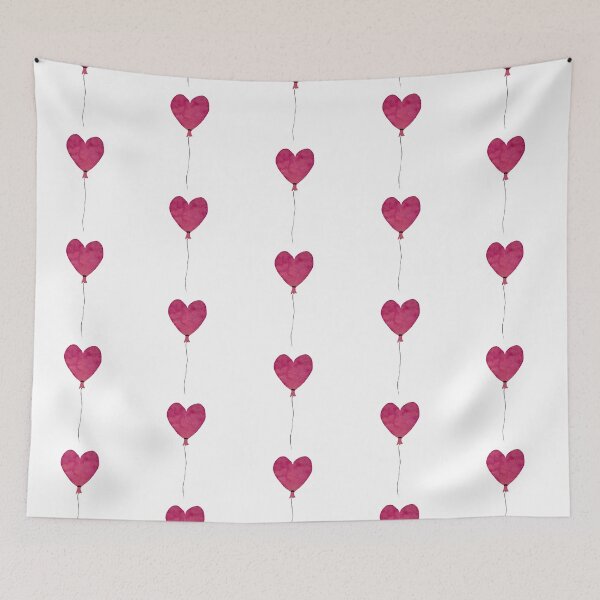Item preview, Dark and pink love balloon seamless pattern designed and sold by Yana Mustafina | Boho Soulful Designs.