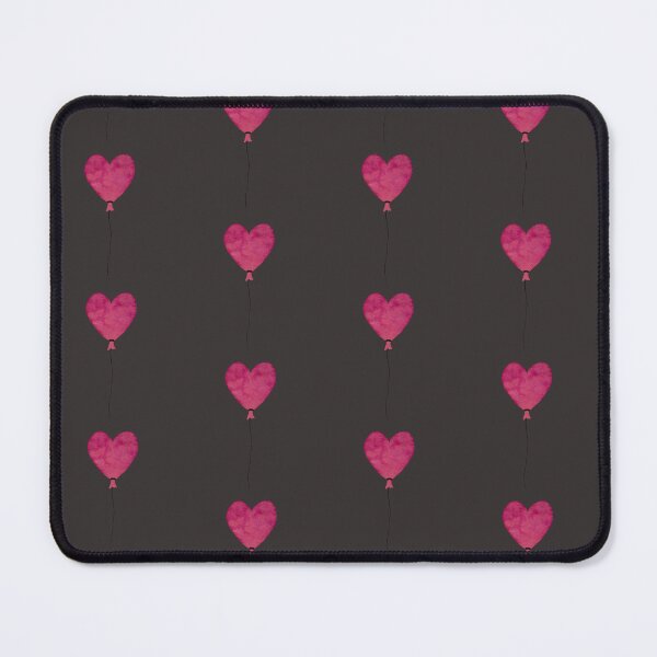 Item preview, Pink love balloon seamless pattern dark background designed and sold by Yana Mustafina | Boho Soulful Designs.