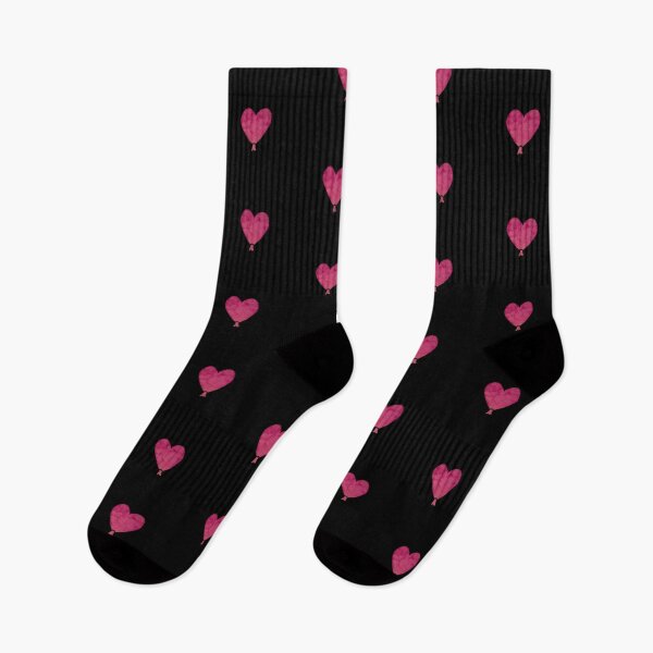 Item preview, Pink love balloon seamless pattern dark background designed and sold by Yana Mustafina | Boho Soulful Designs.