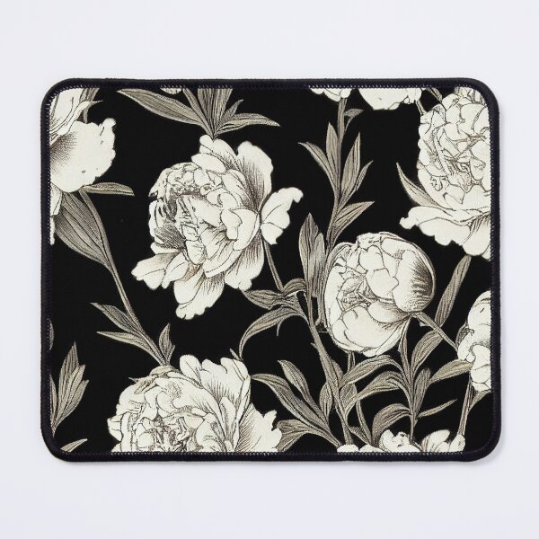 Item preview, Vintage Floral Cottagecore  Romantic Flower Peony Design Black and White designed and sold by VintageFlorals.
