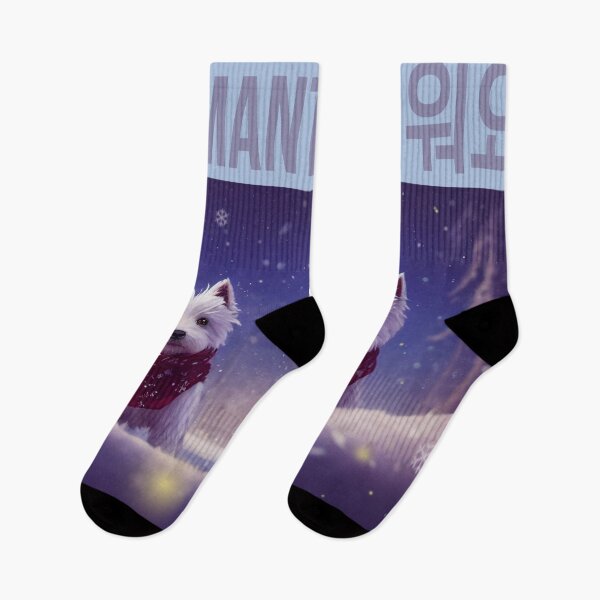 Item preview, Adorable snowy white westie dogs under the snow designed and sold by Blacklinesw9.