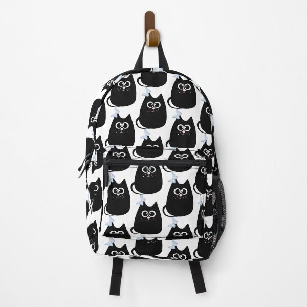 Item preview, black cat with a butterfly on his ear designed and sold by Zhanna LL.