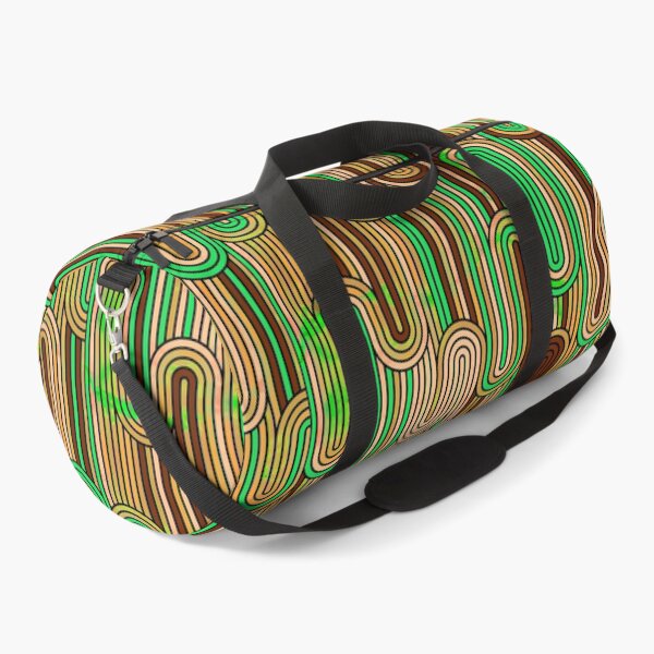 Item preview, Retro Wavy Stripes - Green & Brown designed and sold by SilverPegasus.