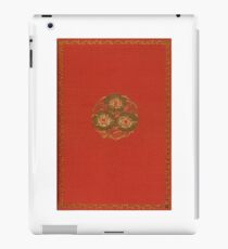 Red cloth book cover with metallic bouquet of flowers iPad Case/Skin