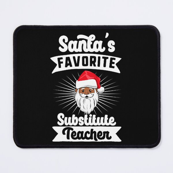 Item preview, Santa's Favorite Substitute Teacher Black Santa Melanin Christmas designed and sold by QueenOfPrint.