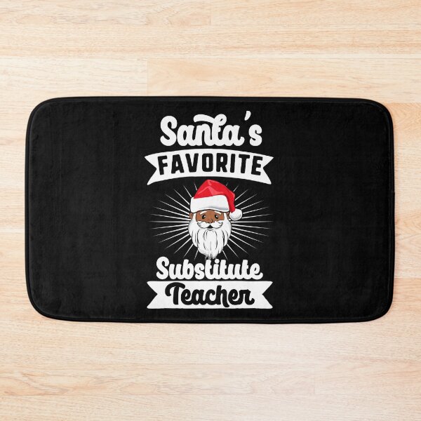 Item preview, Santa's Favorite Substitute Teacher Black Santa Melanin Christmas designed and sold by QueenOfPrint.