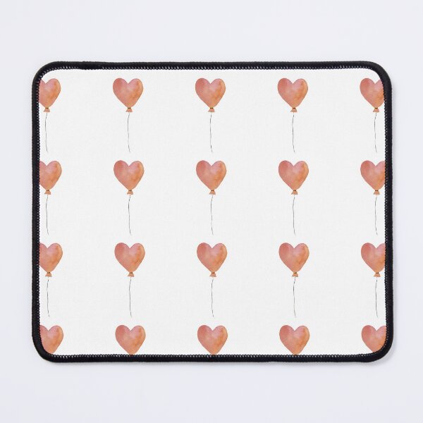 Item preview, Peach cute balloon heart seamless pattern designed and sold by Yana Mustafina | Boho Soulful Designs.