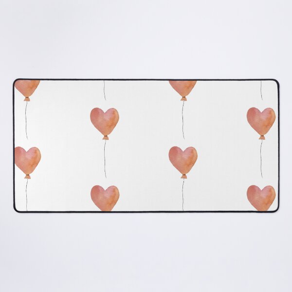Item preview, Peach cute balloon heart seamless pattern designed and sold by Yana Mustafina | Boho Soulful Designs.