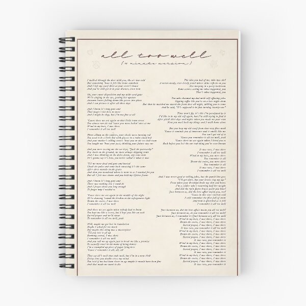 Item preview, All Too Well Lyric designed and sold by Isabella-Menzel.