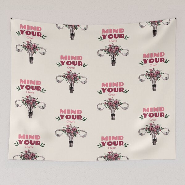 Item preview, Uterus with flowers, mind your female body, Feminist, femminism, uteruses, girl, women designed and sold by Collagedream.