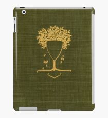 Green cloth book cover with gold tree glass design iPad Case/Skin