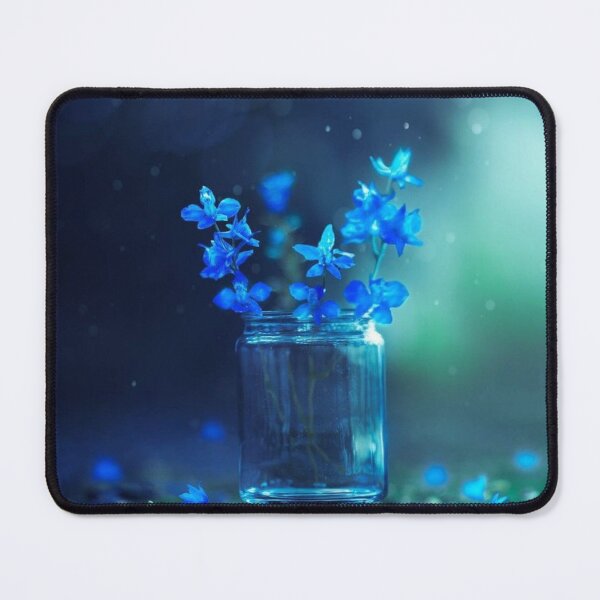 Item preview, Blue flowers in vase designed and sold by hriundelj.