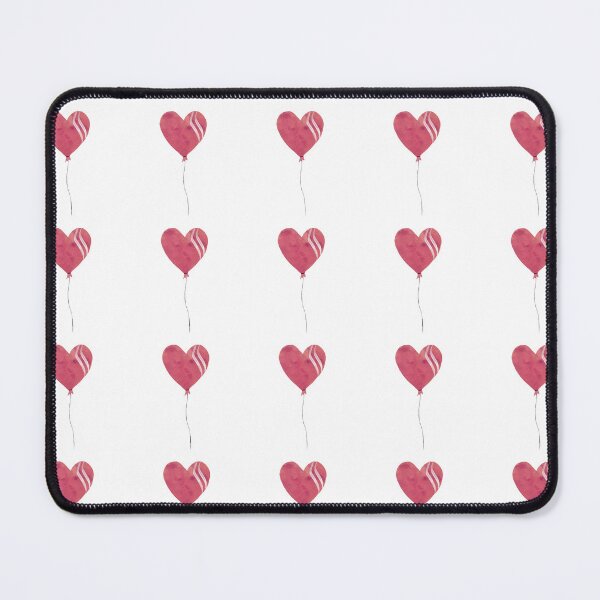 Item preview, cute pink heart balloon seamless pattern designed and sold by Yana Mustafina | Boho Soulful Designs.