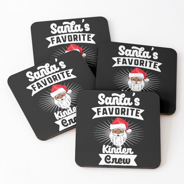 Item preview, Santa's Favorite Kindergarten Teacher Black Santa Kinder Crew Christmas designed and sold by QueenOfPrint.