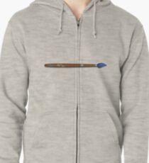 Fingerprints of Washington, D.C. Artistic Paint Brush Zipped Hoodie