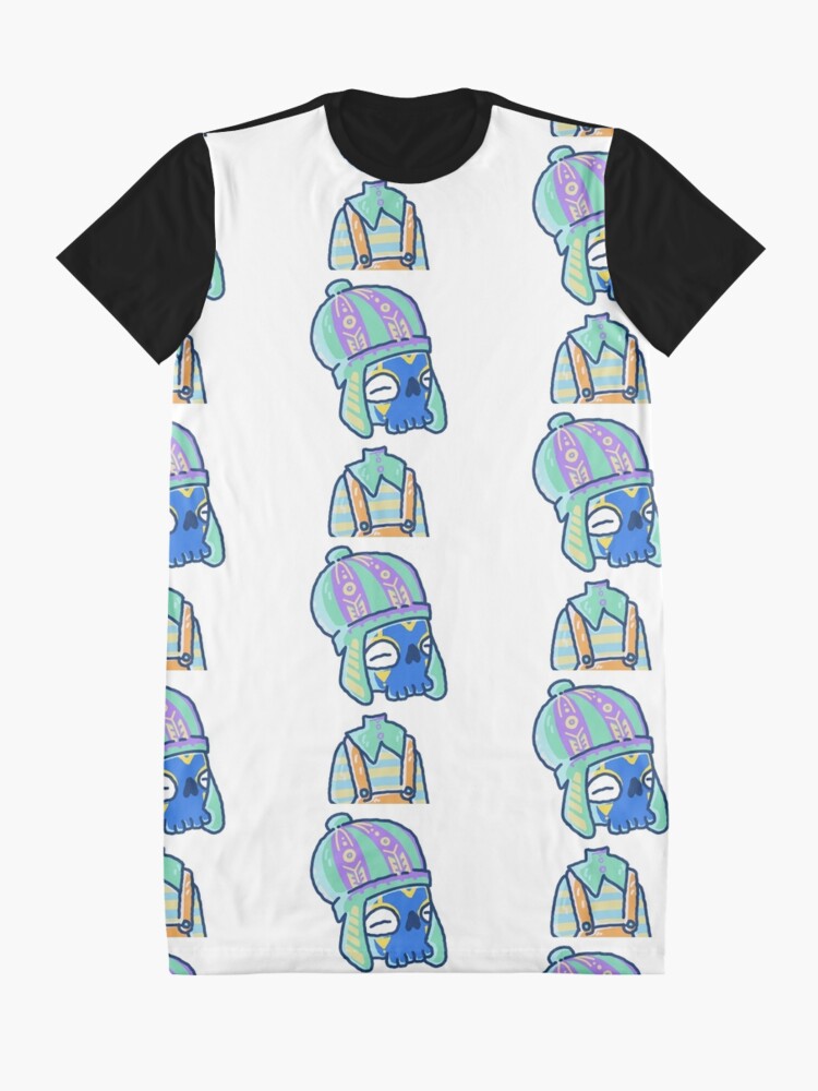 Alternate view of fashion lover skeleton Graphic T-Shirt Dress