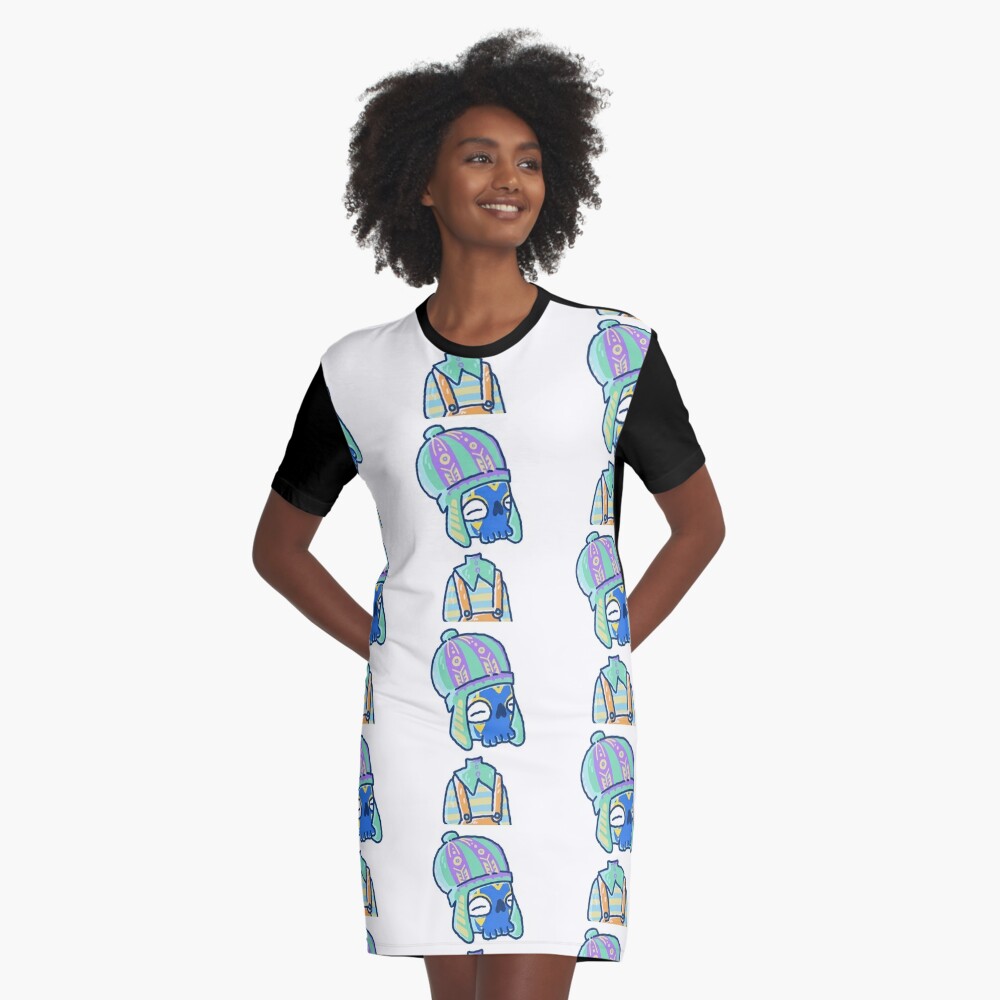 fashion lover skeleton Graphic T-Shirt Dress