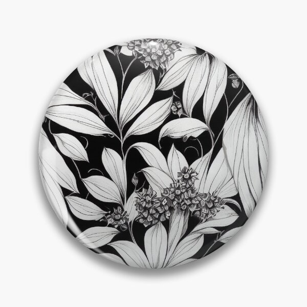 Item preview, Vintage Floral Cottagecore  Romantic Flower Peony Design Black and White  designed and sold by VintageFlorals.
