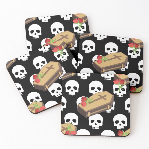 Item preview, skull coffin emojis designed and sold by Gossip Rag.