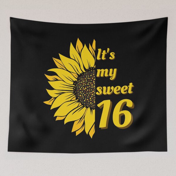 Item preview, It's my Sweet 16, 16th Birthday Gift, Sunflower Birthday Decor designed and sold by JKDESIGNS61219.