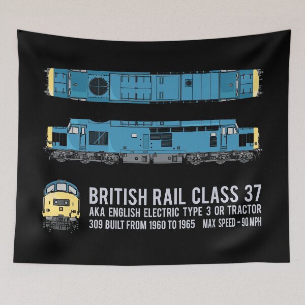 Item preview, British Rail Class 37 English Electric Type 3 Locomotive Diagrams Gift designed and sold by Maljonic.