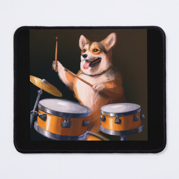 Item preview, Humor | Corgi | Dog | Doggo | Corgi Playing Drums | Gift for Corgi Owner | Coolest | Fun designed and sold by PublicusApparel.