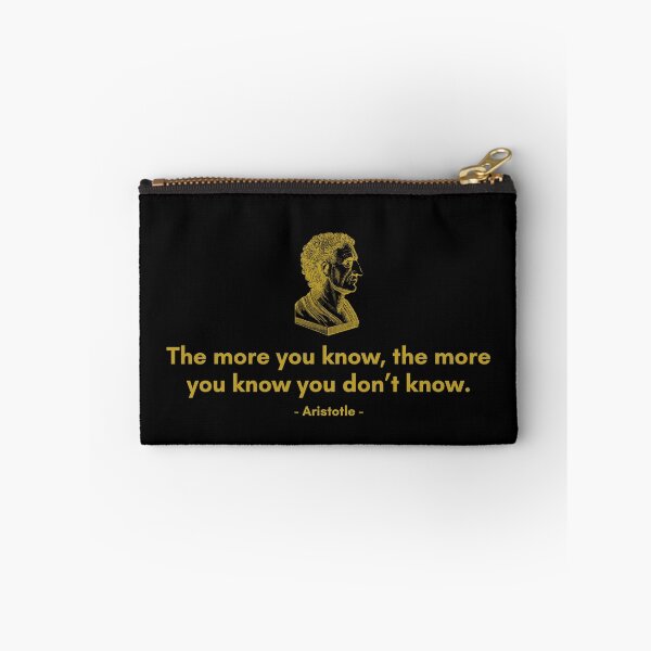 Item preview, The more you know, the more you know you don’t know. | Quote by Aristotle | Golden Quote designed and sold by Philosopherous.