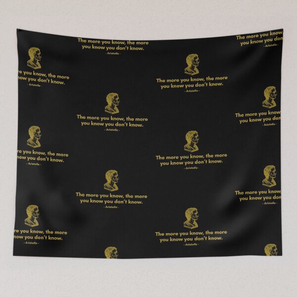 Item preview, The more you know, the more you know you don’t know. | Quote by Aristotle | Golden Quote designed and sold by Philosopherous.