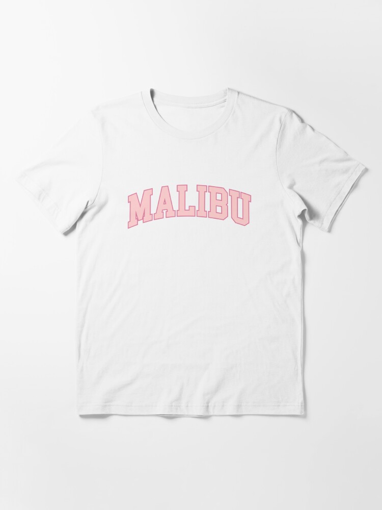 Plus Size Hot Pink 'Malibu' Slogan Oversized T-Shirt