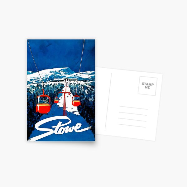Item preview, Vintage gondola winter travel ski poster designed and sold by Glimmersmith.