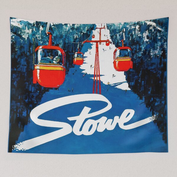 Artikelvorschau, Vintages Gondel-Winterreiseskiplakat entworfen und verkauft von Glimmersmith.