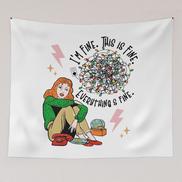 Item preview, Retro Christmas, Everything's Fine! designed and sold by NeonxHeart.
