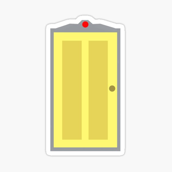 Monsters Inc Yellow Door Sticker For Sale By MinnieGracie Redbubble   St,small,507x507 Pad,600x600,f8f8f8 