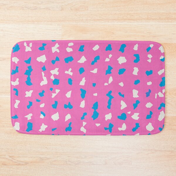 Item preview, White and Blue Crystals Patchwork with Pink Background designed and sold by S4Graphics.