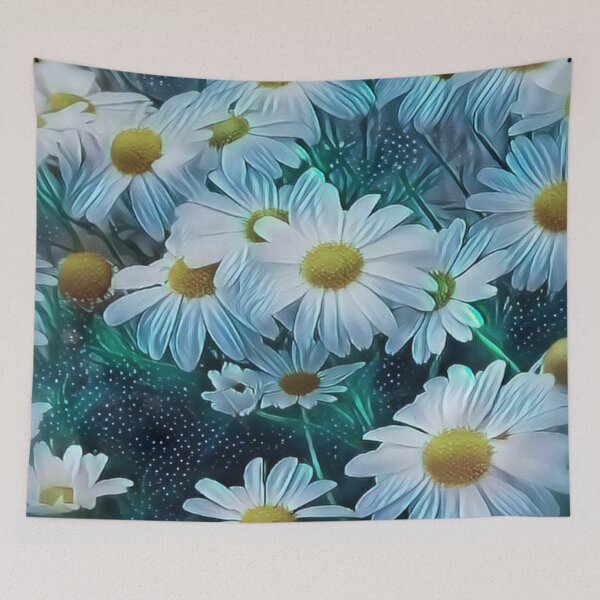 Item preview, Abstract Painted Field of Daisies designed and sold by HappyLifeCreate.