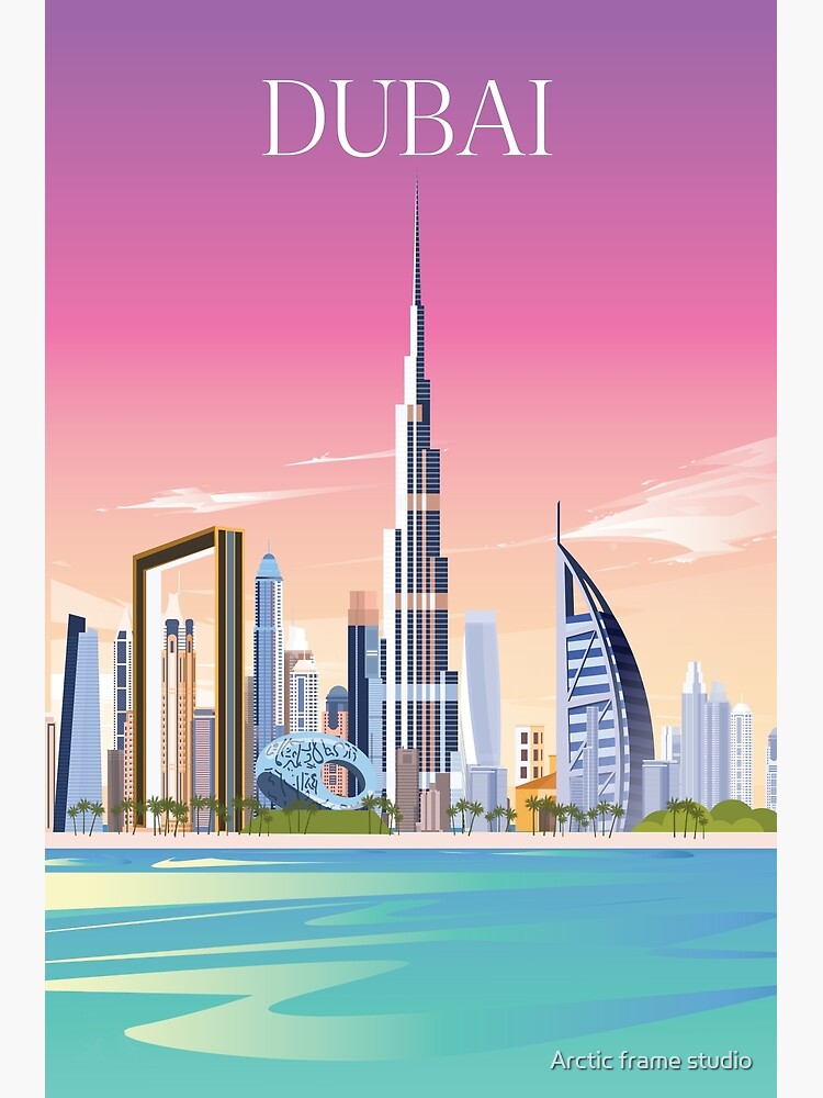 dubai travel poster