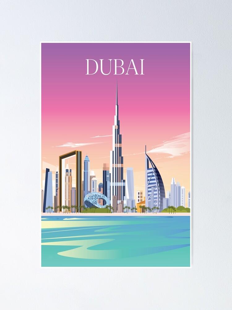 Khalifa travel poster Poster for Sale by Caravanstudio |